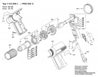 Bosch 0 603 290 003 Phg 530-2 Hot Air Gun 230 V / Eu Spare Parts
